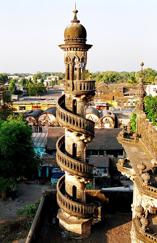 Photo:  Spiral staircase in Mahabat Maqbara, India. 